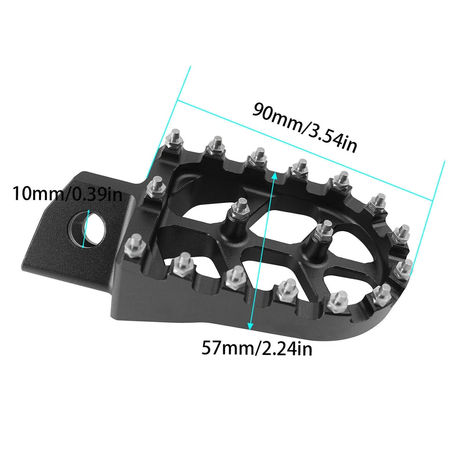 Pedales reposapiés anchos para motocicleta Yamaha XT250 YZ125 YZ80 WR250 TTR90 Foto 2 de 4