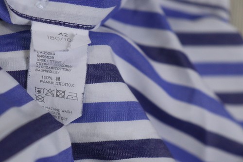 Paul & Shark Yachting Blue White Striped Button Down Shirt Size 42 - Picture 18 of 18