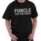 Funcle Fun Uncle Cool Sarcastic Fathers Day Adult Short Sleeve Crewneck Tee