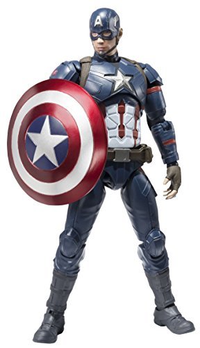 SH Figuarts Capitán América (guerra Civil) acerca de mm ABS & pintado de acción de PVC Fig SH Figuarts Capitán América (guerra Civil) acerca de mm ABS & pintado de acción de PVC Fig
