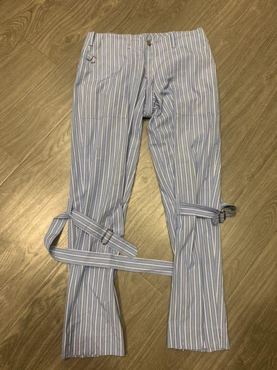 VIVIENNE WESTWOOD Men's Striped Pattern Bondage Trousers VIVIENNE WESTWOOD Men's Striped Pattern Bondage Trousers