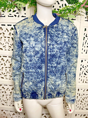 Maison Scotch Amsterdam Value Blue Indigo Distressed Quilted