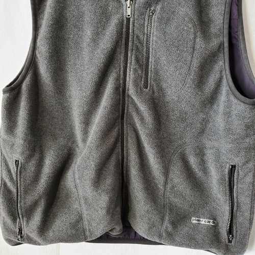 Pierre Cardin Vest Mens Extra Large Grey Solid Full Zip Sleeveless - Picture 11 of 12