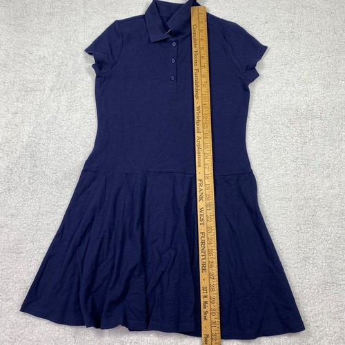 THE CHILDRENS PLACE Dress Girl XL 14 Navy Blue UNIFORM Short Sleeve Pique Polo - Picture 8 of 9