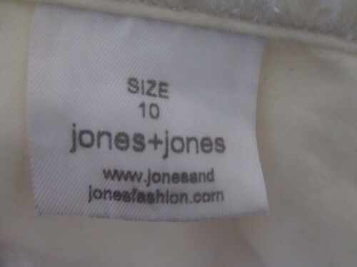 Jones + Jones- Ivory lace, open back, sleeveless, skater dress -UK10 - Picture 12 of 15