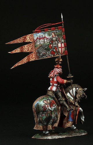 Tin soldier Museum (TOP) Knight with Standard Medieval - Picture 3 of 8