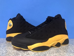 black and yellow jordans 13 mens