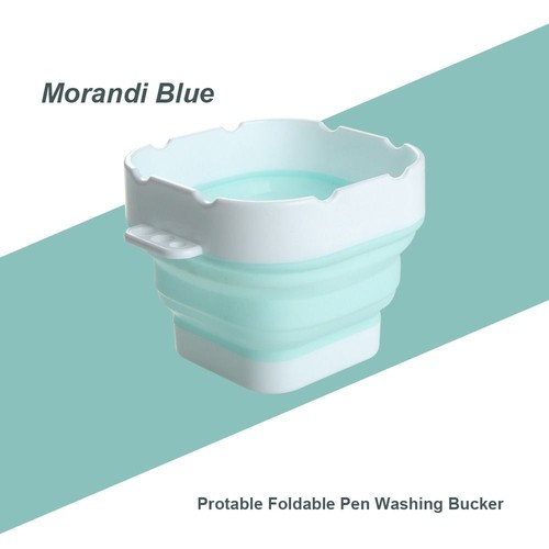 Collapsible Paint Brush Washer Silicone Painting Water Cup Mini Washing Bucket. - Picture 8 of 13