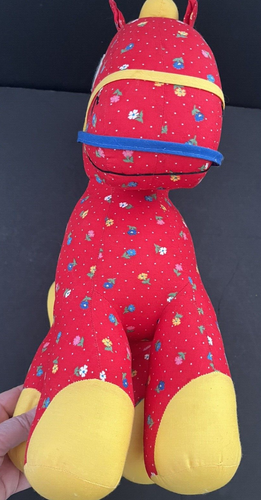 Vtg 1980's Plush Circus Horse Stuffed Animal Floral Red Calliope Spiegel HTF - Picture 10 of 12