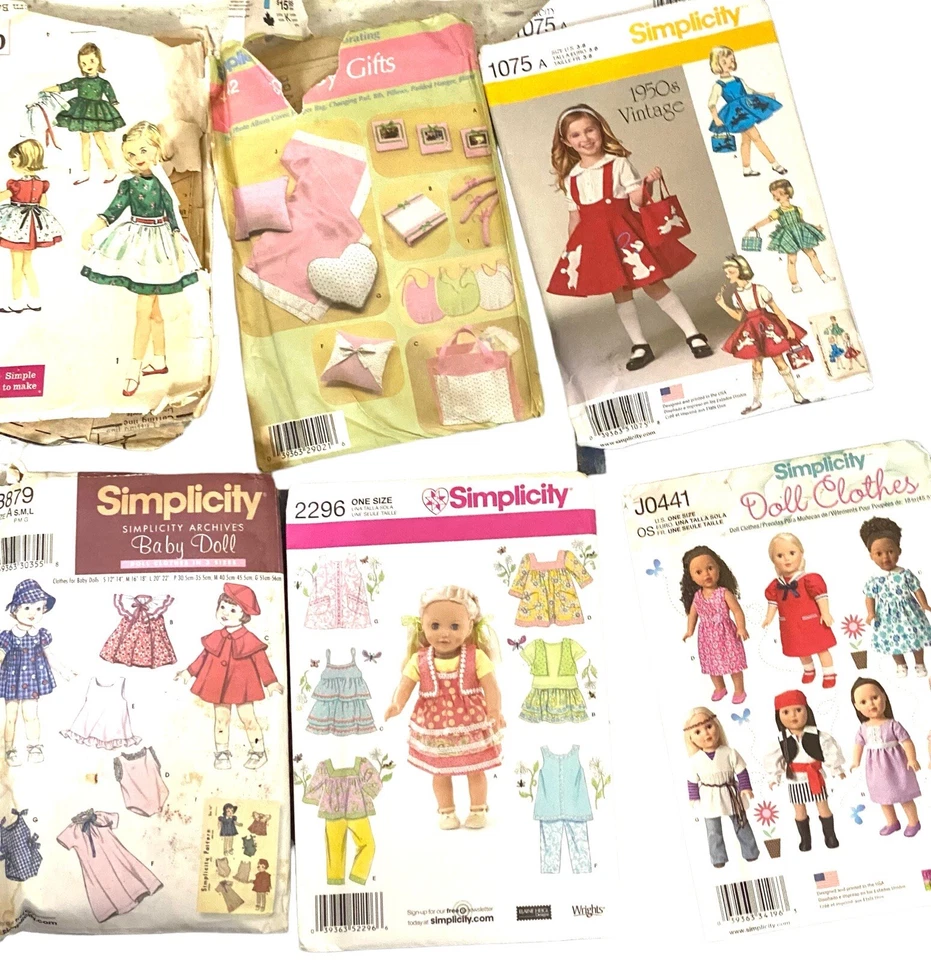 McCalls Simplicity Pattern Lot of 22 Uncut Girls, Boys, Costumes & Doll Clothes - Image 2 of 2