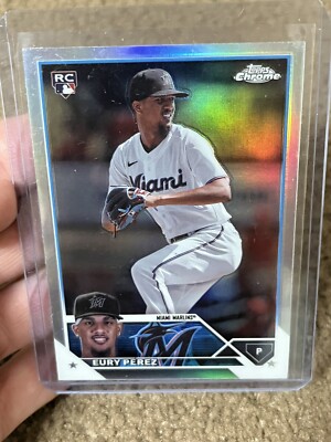 2023 Topps Chrome Update Refractor Eury Perez Rookie RC #USC100