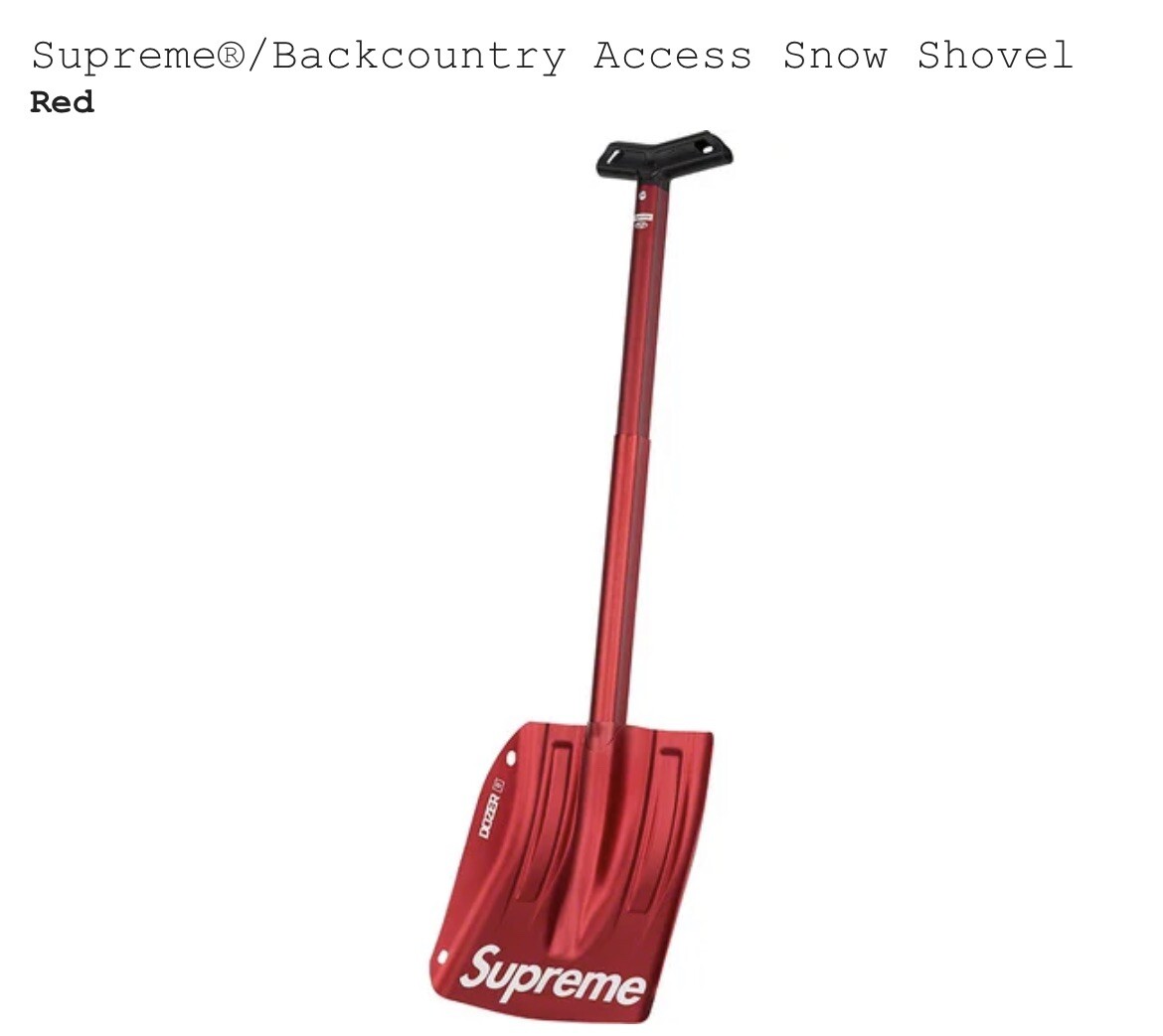 Brand New Supreme® x Backcountry Access Snow Aluminum Snow Shovel