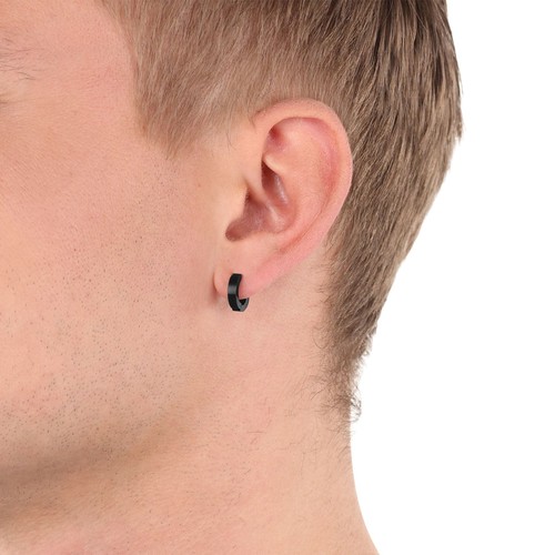 S.Oliver Joya Pendientes De Hombre Aros Acero Inoxidable IP Gun 2038862 - Imagen 2 de 3