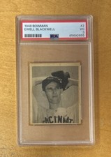 1948 Bowman Baseball Ewell Blackwell Cincinnati Reds Card #2 PSA 3