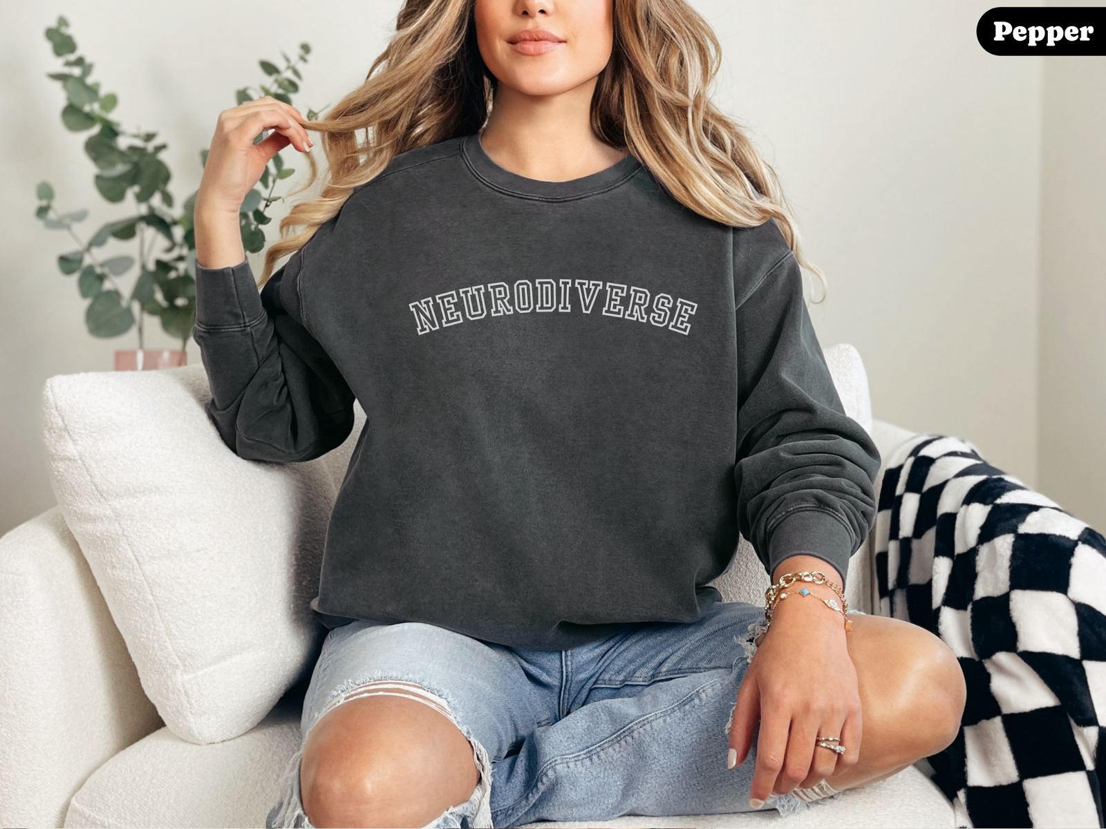 Cozy Unisex Neurodiverse Sweatshirt ADHD Autism Awareness Crewneck Pullover Gift-image