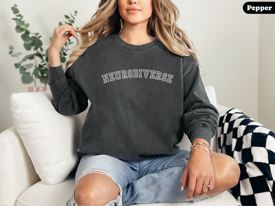 Neurodiverse Sweatshirt Cozy Unisex Crewneck Pullover ADHD Gift Neurodiversity