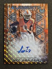 Nico Iamaleava 2024 Bowman’s Best Elements Of The Game Orange Auto /25 Tennessee
