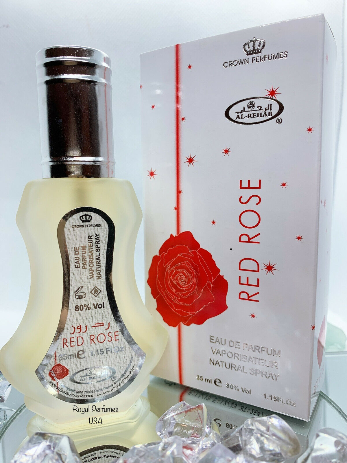 Red Rose Al Rehab Eau De Perfume Authentic Arabian Natural Perfume Spray 35ml