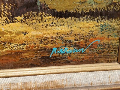 LOT 2 VINTAGE FOREST MOUNTAIN RIVER LANDSCAPE PAINTINGS