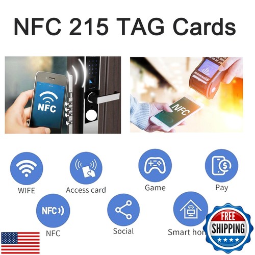 50Pcs NFC Tags, NTAG215 NFC Tags Blank White Card NFC Stickers Writer NFC Coi - Picture 4 of 5