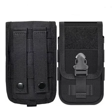 Universal Tactical Cell Phone Belt Pouch Lock Portable Clip-On Holster Case USA