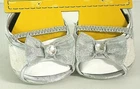 Build A Bear Clear Silver Sparkle Dress Heel Gem Bow Cinderella Glass Slippers