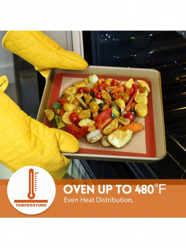 3-Pack Silicone Baking Mat Nonstick Heat Resistant Oven Mats Toaster Liner Sheet - Picture 5 of 20