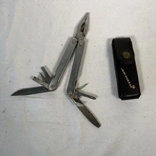 Vintage Leatherman Multi Super Tool with Leather Case Portland OR Made in USA