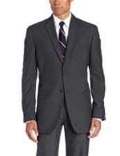 Haggar HZ70035 Mens Classic Fit 2 Button Gray Pinstripe Suit Jacket 44S $180