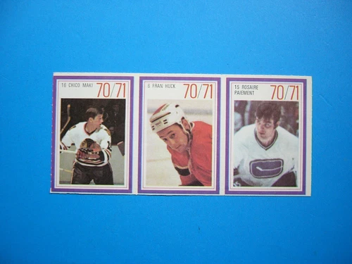 1970/71 ESSO POWER PLAYERS NHL STAMP PANEL CHICO MAKI FRAN HUCK ROSAIRE PAIEMENT