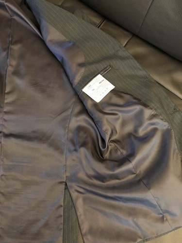 Mens Suit 40 Regular Grey Made In Italy - Picture 3 of 11