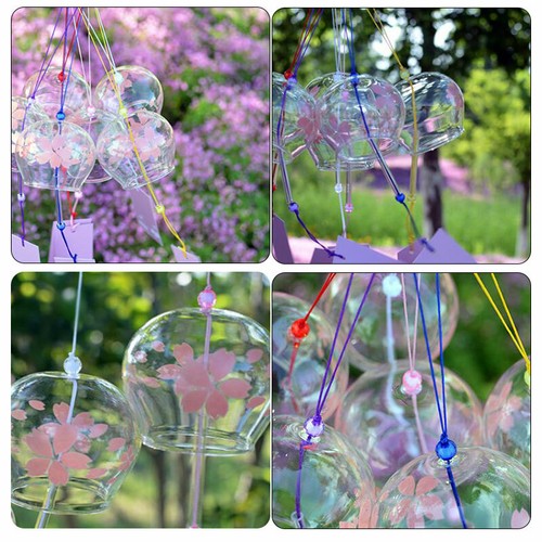 Japanisches Glas Windspiel Glocke Garten Ornament Indoor Fensterbehang Dek^^i - Bild 5 von 19