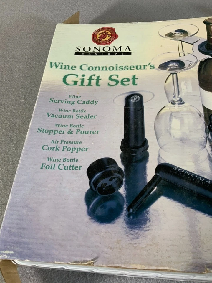Nuevo Sonoma Reserve Wine Connoisseur's Set de Regalo - Caddy Sellador Tapón Vertedor + Foto 4 de 4