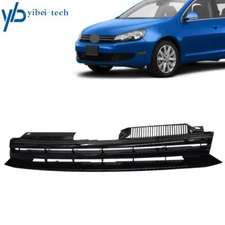 Front Grill Grille For Volkswagen Golf 2010-2013 Badgeless Sport Style Black