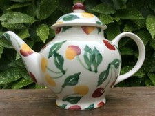   EMMA BRIDGEWATER  2017   "CHERRIES  " TWO CUP SMALL TEAPOT BOXED   SPONGEWARE 