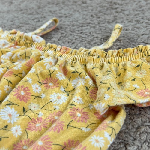 CHILDREN'S PLACE Yellow Floral Off-the-Shoulder Summer Romper Girl 4T Cinched - Picture 7 of 14