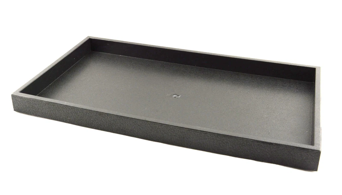 Large Black Plastic Stackable Multi-Use Display Tray - 1 inch deep (BD-1-1P)