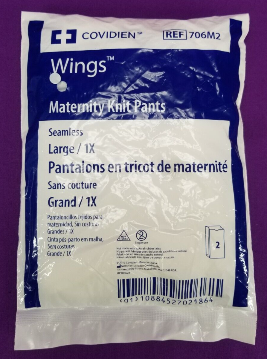 Covidien 706M2 Wings Seamless Maternity Knit Pants 2 PC Large/1x
