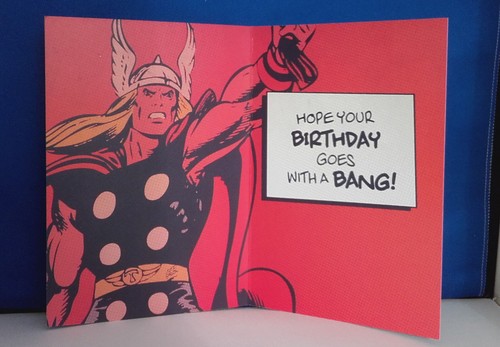 Retro Marvel Comics Thor Birthday Card - Picture 2 of 2
