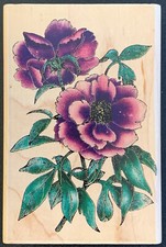Inkadinkado Flower Peony Rubber Stamp 5663 P