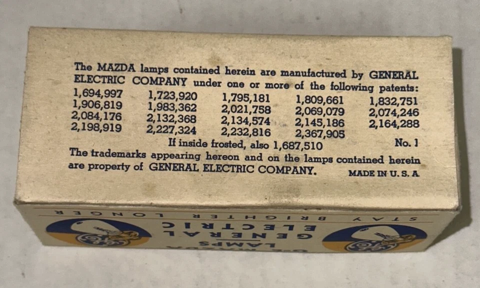 NUEVO DE COLECCIÓN CAJA DE 10 BOMBILLAS DE FAROS GE-82 MAZDA 6-8 VOLTIOS 6 CP PANEL DOMO LÁMPARA Foto 4 de 4