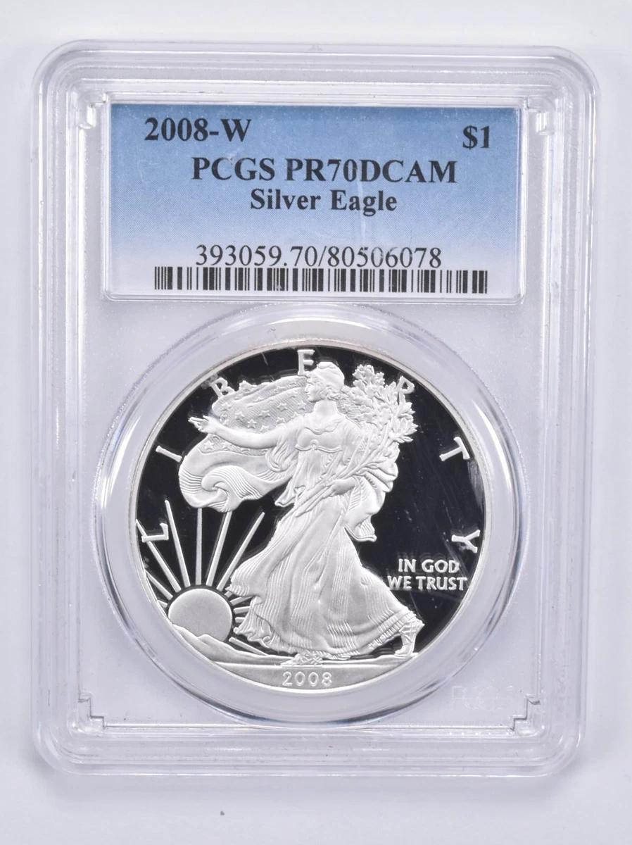 ガズデン旗ラベル 2008年 アメリカ イーグル銀貨 PCGS PR70DCAM American Eagle PR 70 Graded 2008 Silver Bullion Coins for sale | eBay