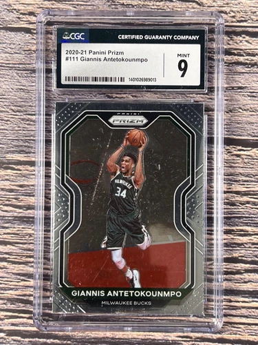 2020-21 Panini Prizm Giannis Antetokounmpo #111 CGC MINT 9!!