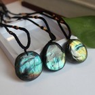 Necklace Healing Stone Necklace Charm 3~5cm Natural Labradorite Pendant Crystal
