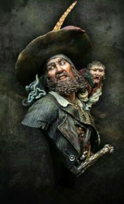 1/10 Resin Figur Modellbausatz Pirat Affe Blackbeard Edward Teach unbemalt