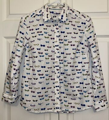 Boden Shirt Women's 4P The Classic Button Up Multi Sunglasses