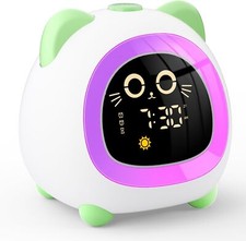 Clock for Kids, Kids Alarm Clock with Sleep Training Night Light Dual Alarm