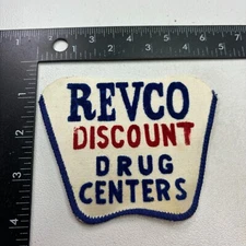 Vintage c 1960s Pharmacy REVCO DISCOUNT DRUG CENTERS Advertising Patch 44X9