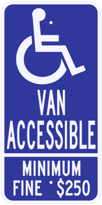3M Reflective CALIFORNIA State Specified Disabled Parking Sign-V Municipal Grade