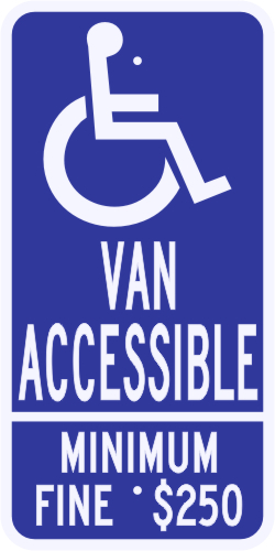 3M Reflective CALIFORNIA State Specified Disabled Parking Sign-V Municipal Grade - Picture 1 of 2